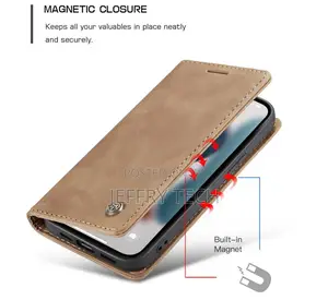 iPhone 13 Mini Retro Flip Leather Wallet Case Brown