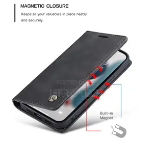 iPhone 13 Mini Retro Flip Leather Wallet Case Black