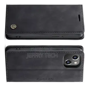 iPhone 13 Mini Retro Flip Leather Wallet Case Black