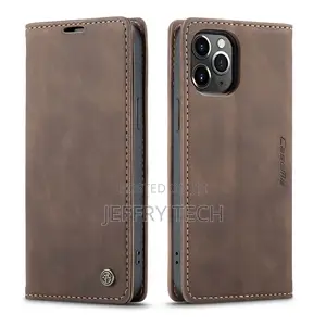 iPhone 12 Pro Max Retro Flip Leather Wallet Case Coffee
