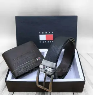 Original Tommy Hilfiger Wallet and Belt Gift Set