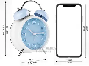 Sharp SPC800 Abstract Quartz Analog Twin Bell Alarm Clock