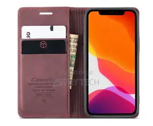 iPhone 12 Mini Retro Flip Leather Wallet Case Red