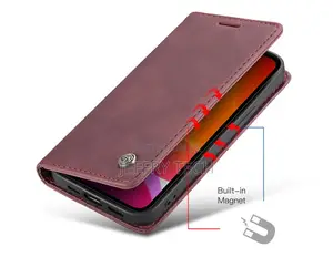iPhone 12 Retro Flip Leather Wallet Case Red