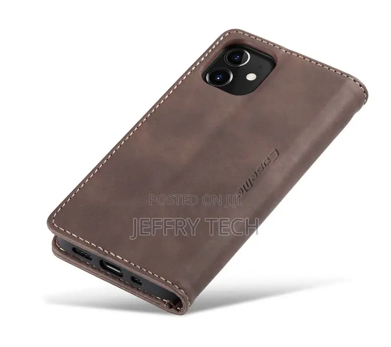 iPhone 12 Retro Flip Leather Wallet Case Coffee