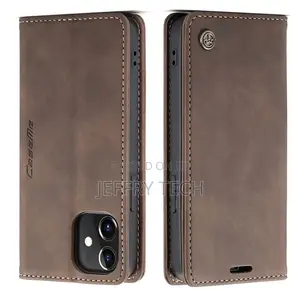 iPhone 12 Retro Flip Leather Wallet Case Coffee