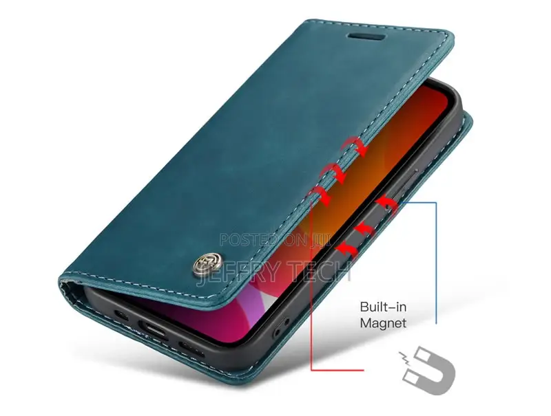 iPhone 12 Retro Flip Leather Wallet Case Blue