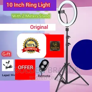 Ringlight 10inch+210cm Tripod+150cm Lapel Microphone+Remote