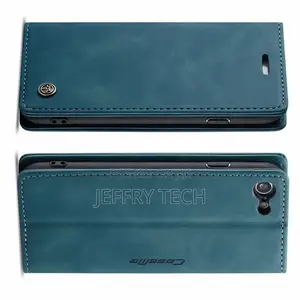iPhone 8 Anti-Fall Retro Leather Wallet Case Blue