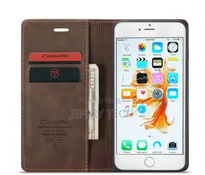 iPhone 6S Plus/6 Plus Matte Soft Flip Leather Wallet Coffee