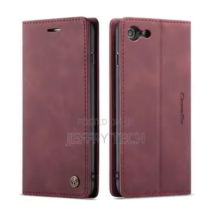 iPhone 6S Plus/6 Plus Anti-Fall Leather Wallet Case Red