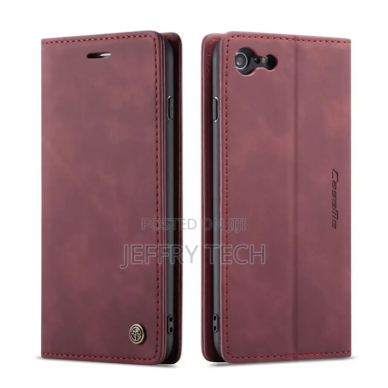 iPhone 6S Plus/6 Plus Anti-Fall Leather Wallet Case Red
