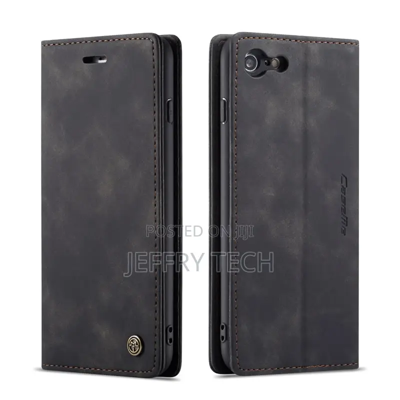 iPhone 6S Plus/6 Plus Retro Leather Wallet Case Black