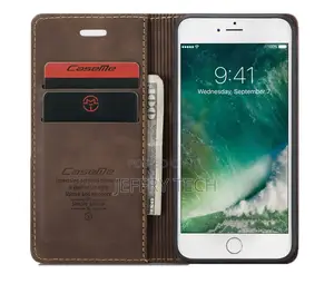 iPhone SE 2020 Vintage Style Matte Texture Soft PU Coffee