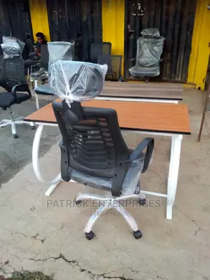 1.2 MTRS Office Desk Plus High Back Recliner Headrest Chair