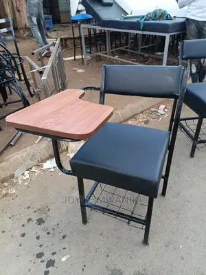 College Chair With Black Leather.