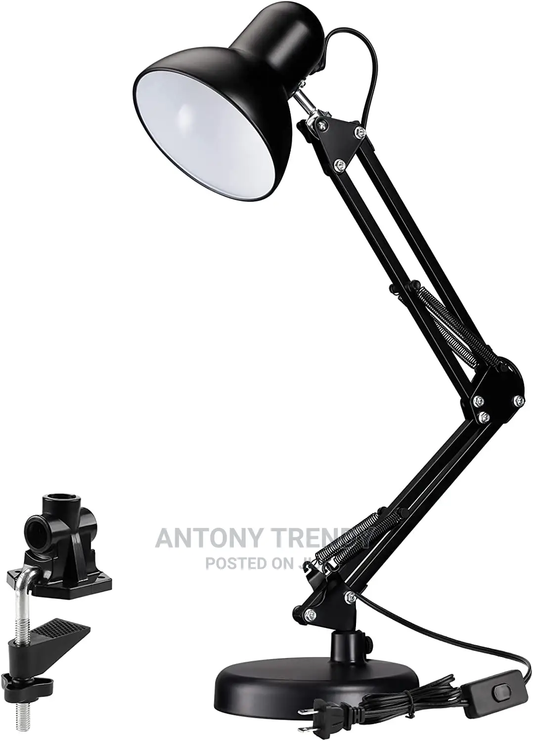 Metal Desk Lamp Adjustable Goose Neck