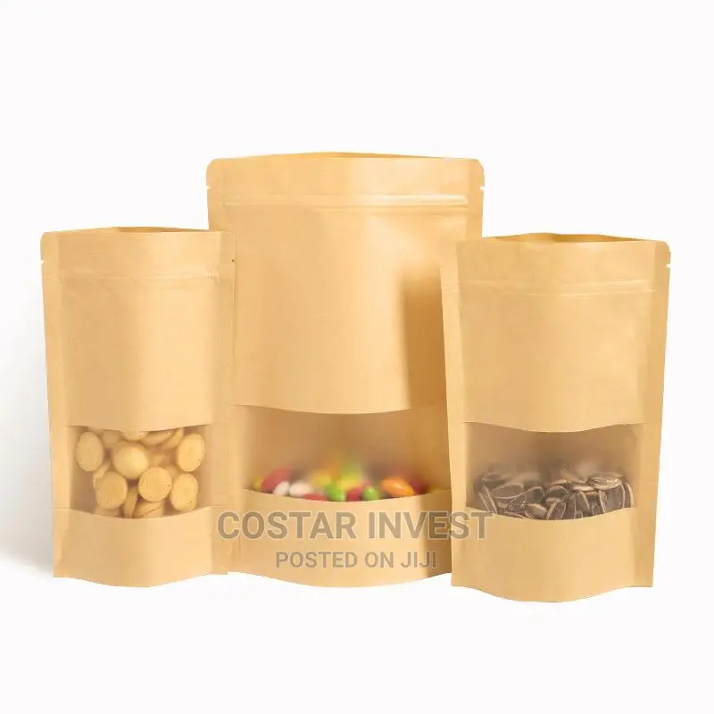 Kraft Pouch Ziplock Bags