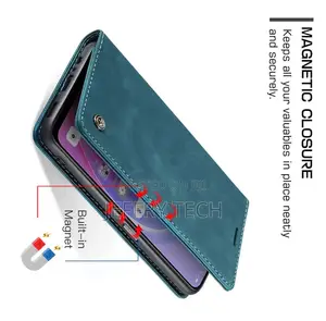 OPPO A96 4G Retro Flip Leather Wallet Case Blue