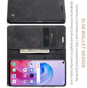 OPPO A96 4G Retro Flip Leather Wallet Case Black