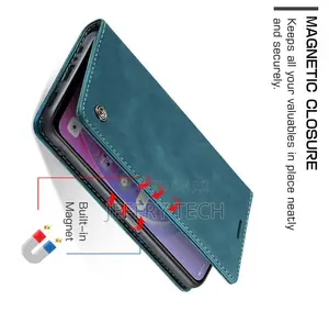 OPPO A76 4G Retro Flip Leather Wallet Case Blue