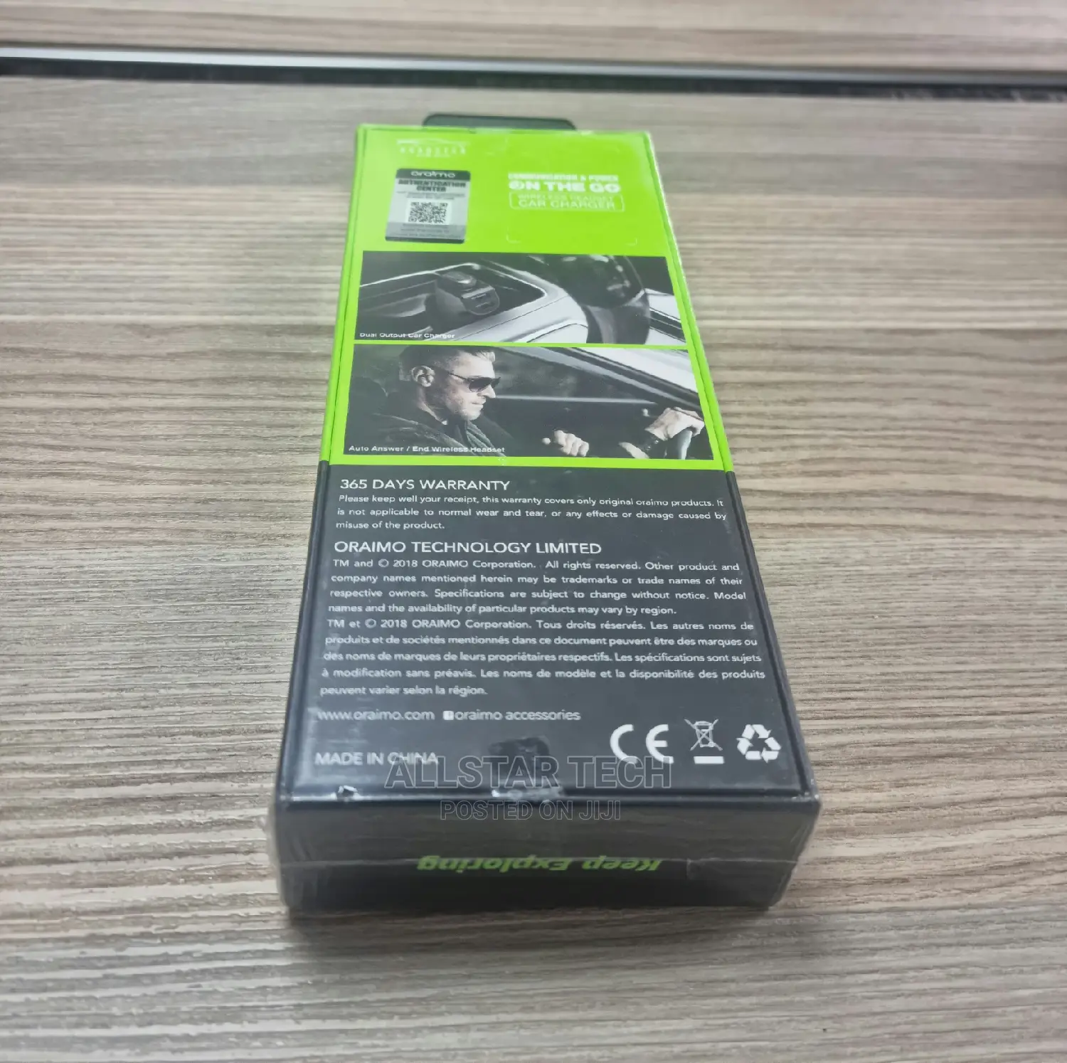 Oraimo Wireless Headsets Car Charger