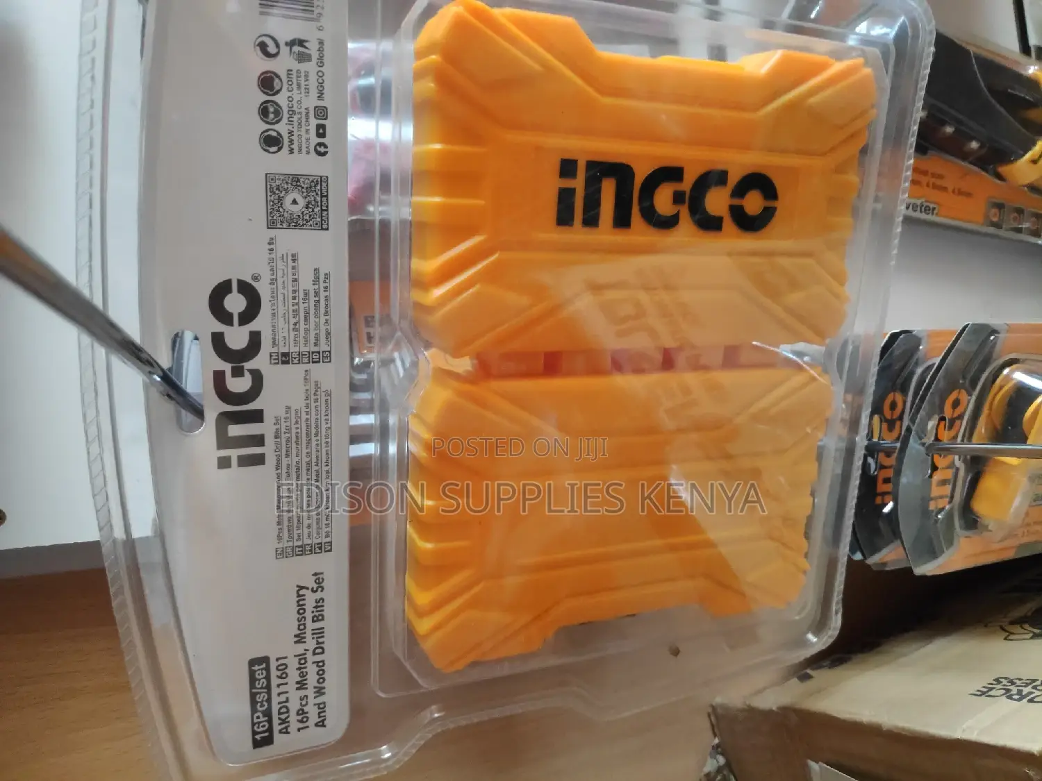 Ingco Drill Bits 16pc Metal,Masonry,Wood Drill Bits Akdl1160