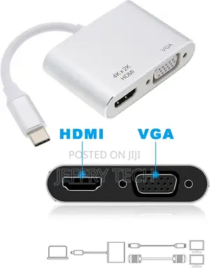 Lord of the Tools USB C to HDMI VGA Adapter 2 in 1 USB 3.1 T