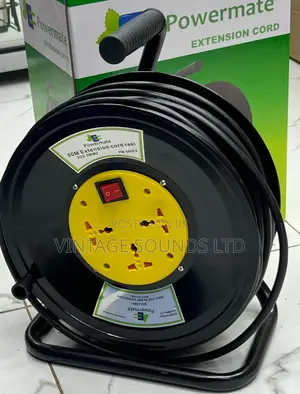 50M 2.5metre Reel Extension Cable 3 Socket