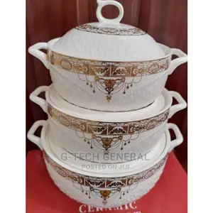 3pcs Ceramic Soup Pot