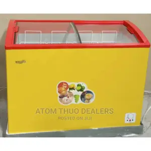 Yellow 239 Litres Icecool Display Freezer .