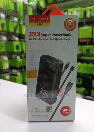 20000mah Excellent Power Bank 25watts,With All Cables