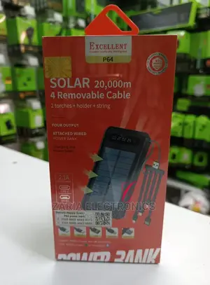 20000mah Solar Power Banks With 4 Cables