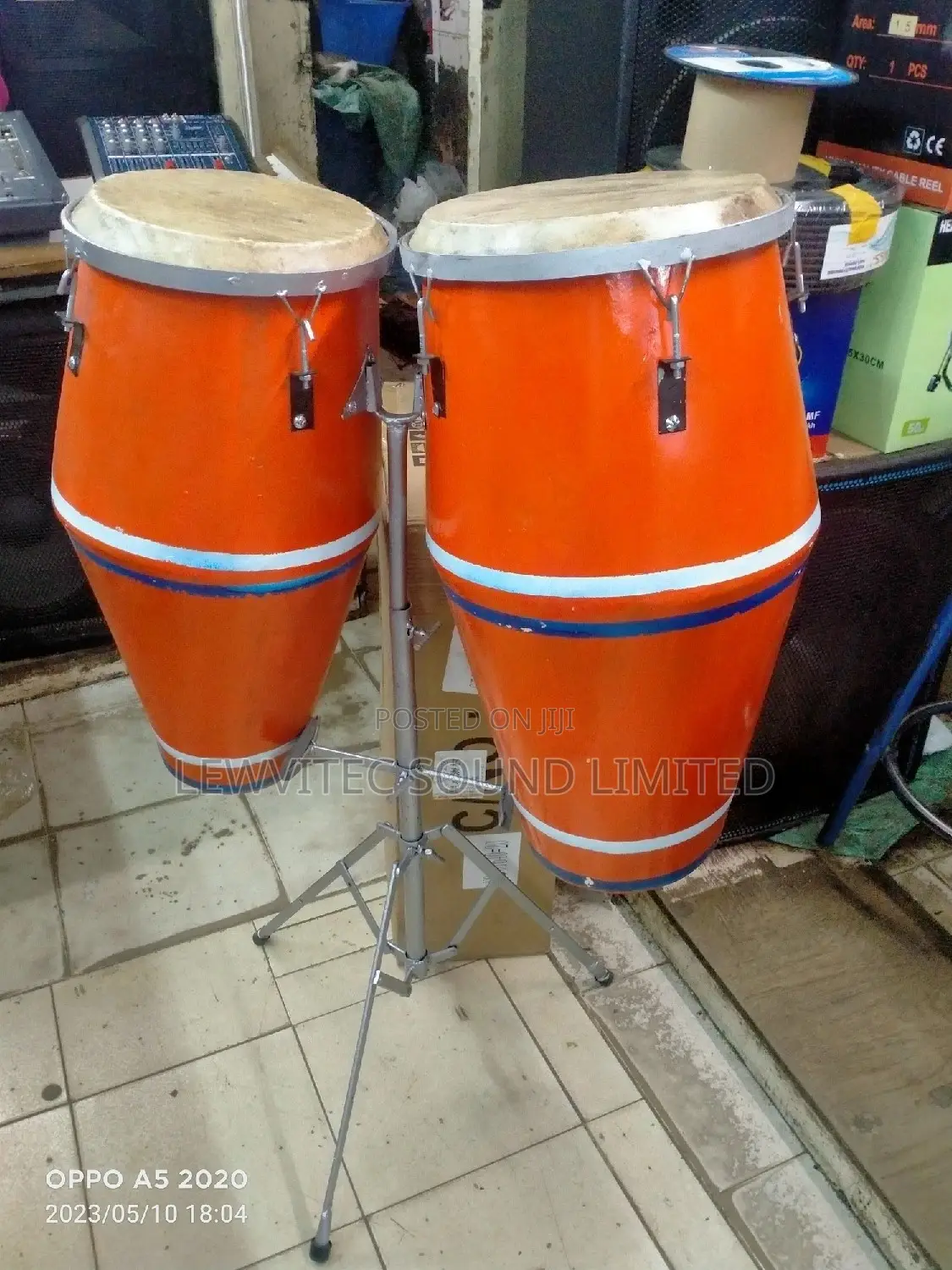 Orange Lined Drums