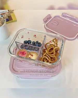 3 Grid Microwave - Safe Glass Lunch Box