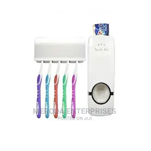 Toothpaste Dispenser + Toothbrush Holder Set- Assorted