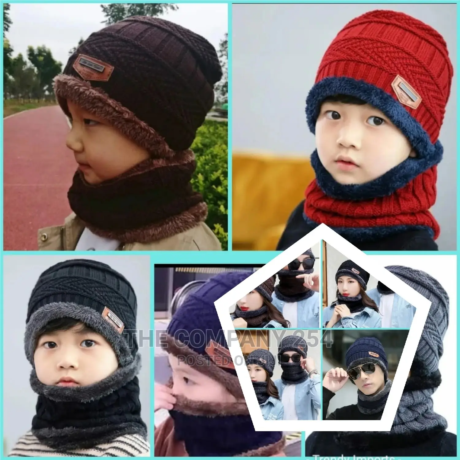 Kids and Adults Beanie Hats at 1000
