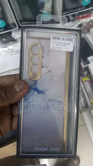 Samsung Galaxy Z Fold 3 5G Marble Grid Luxury Glass Original