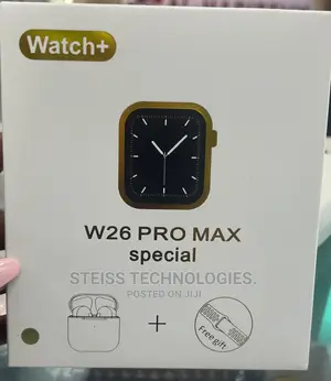 W26 Pro Max Pink Smartwatch.