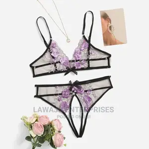 Open Crotch 2pc Lace Lingerie Set