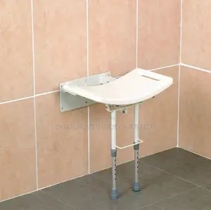 Wall-Mounted Steel Shower Chair, Max Load 352lbs