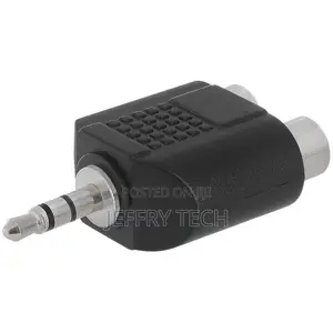 3.5mm Stereo Plug to 2x RCA Female Mono Jack Adapter Audio Y