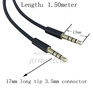 1.50meter 3.5mm Male to Male Audio Cable 4-Poles With 17