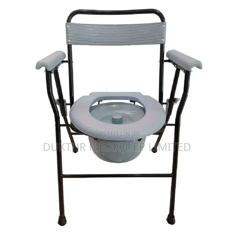 Foldable Commode/Shower Chair With Backrest