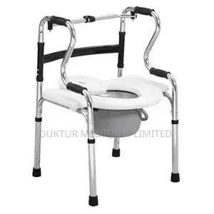 Folding 5-in-1 Bathroom Mobility Aid Commode Walking Frame