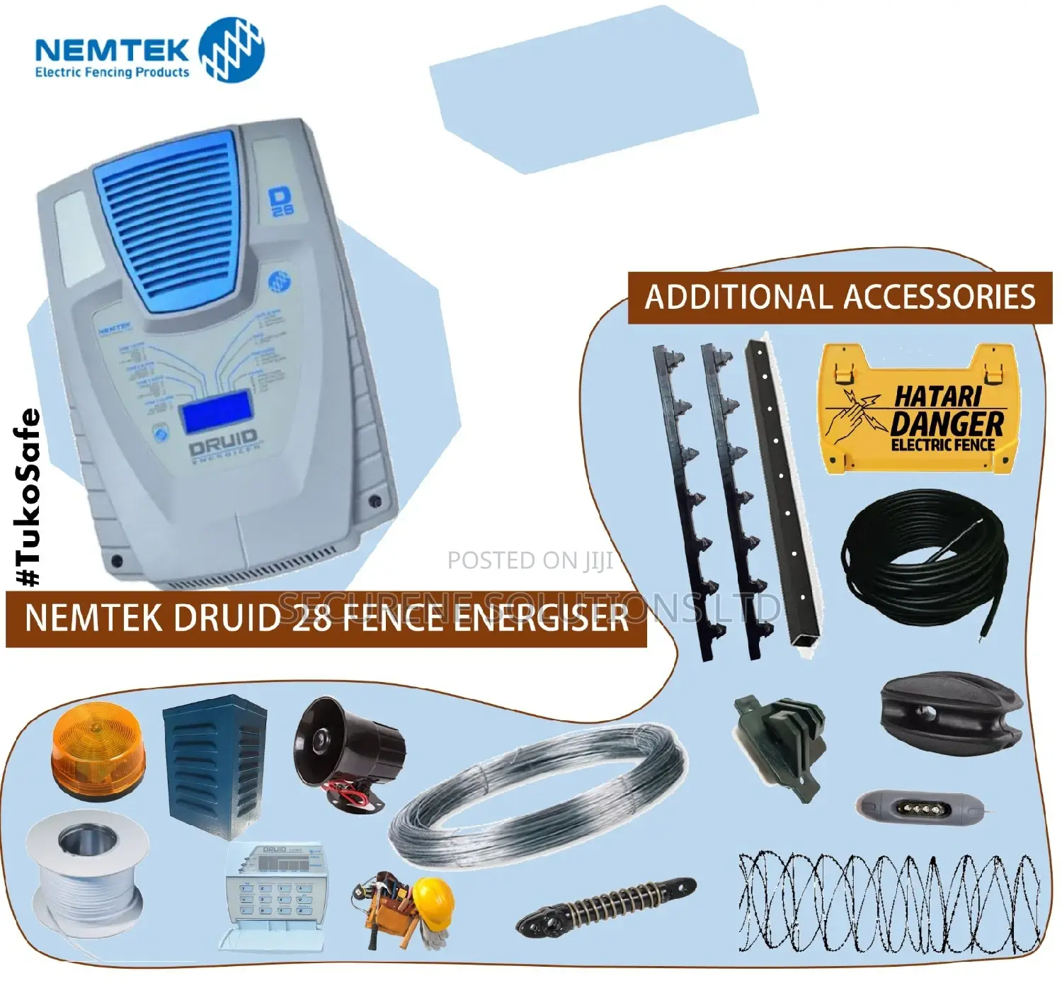 Druid Nemtek 28 LCD Security Energizer Electric Fence