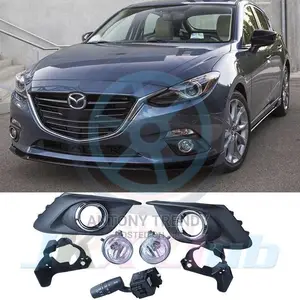 Fog Lamp Cover With Hole Fog Light Bezel for Mazda 3 Axela 2