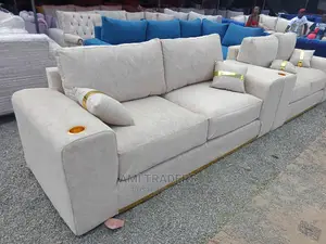 3+2 Golden With Spring Cushions