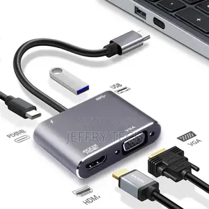 USB 3.1 Type C to HDMI VGA Adapter Cable Multiport Conver