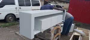 White Luxury Tv Stand With LED All Lights.